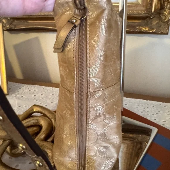 Coach Gold Handbag - Picture 10 of 14